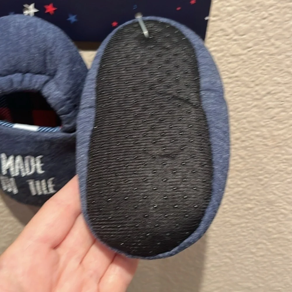 New Made in the USA Toddler Slippers Patriotic Size Medium 7-8 NWT